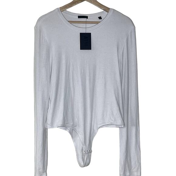 ATM‎ ANTHONY THOMAS MELILLO LONG SLEEVE RIBBED  BODYSUIT SIZE XL NWT - Picture 2 of 9